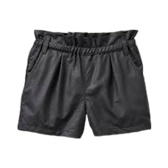 Baby Gap faux leather black ruffle shorts Girl’s size 2T elastic waistband - Picture 1 of 5